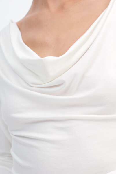 Addax Degaje Collar Long Sleeve Blouse B12723