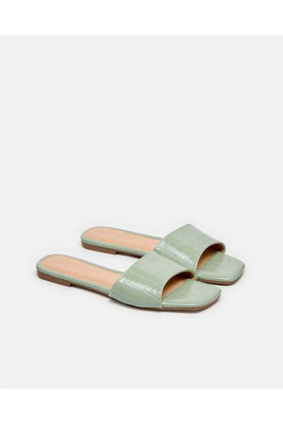 REDTAG Women Green Embellished Mule