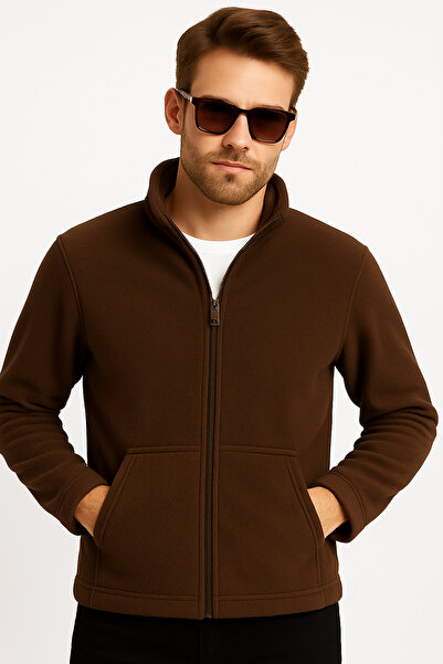 KaeLaurean Unisex Anti-Pilling Non-Pilling Standard Fit Full Zipper Cold-Proof Fleece Cardigan