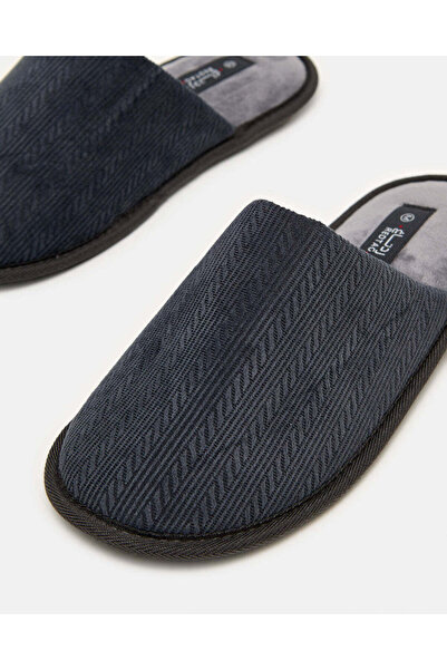 REDTAG Men Charcoal Plain Slippers