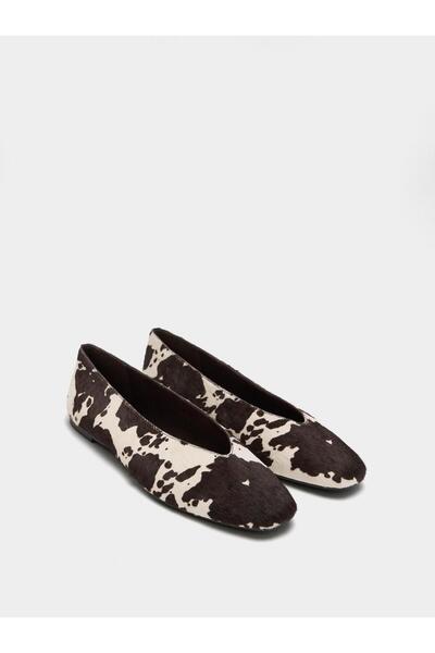 PARFOIS Hayvan Desenli Deri Babet