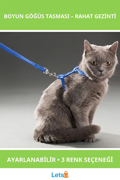 Letsii Adjustable Cat Collar and Harness Comfortable and Safe