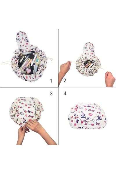 Margoun Drawstring Makeup Bag Portable Travel Cosmetic Pouch Toiletry Organizer Waterproof Single Pcs BAG001