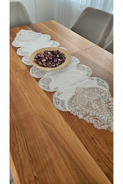 BRL ÇEYİZ HOME عداء فاخر من الكتان الفرنسي من الدانتيل Gardeya