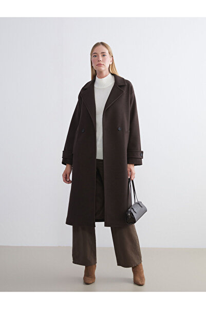 LC Waikiki Jacket Collar Women's Stamp Coat