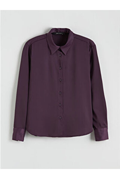 LC Waikiki LCWAIKIKI ClassicMürdüm Oversize Kadın Gömlek