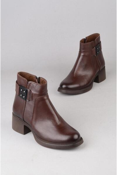 SEÇ KUNDURA SEÇ 1032 CIZME CU TACĂ DIN PIELE AUTENTICĂ (Înălțimea tocului: 6 cm) MARO