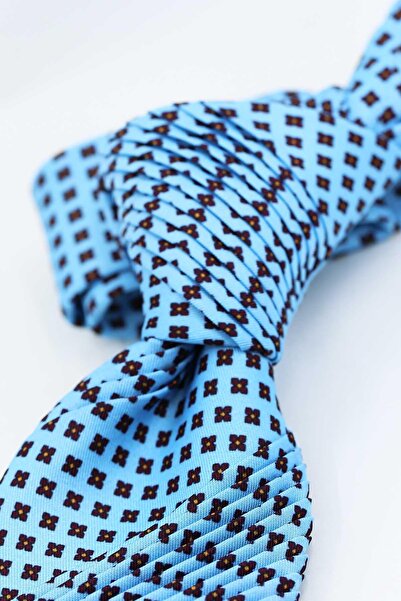 Kravatkolik Πλισέ γραβάτα με μπλε μικρό σχέδιο σε στυλ Pagliara CRK96