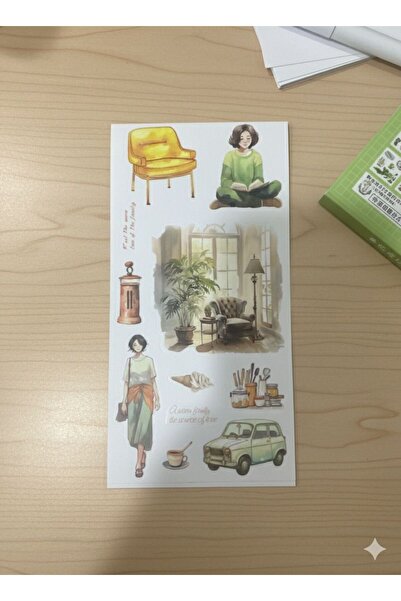 hediyeofisi Sunny & Warm Concept Sticker Book 20 Pages– for Bullet Journal and Notebook Decoration | Gift Office