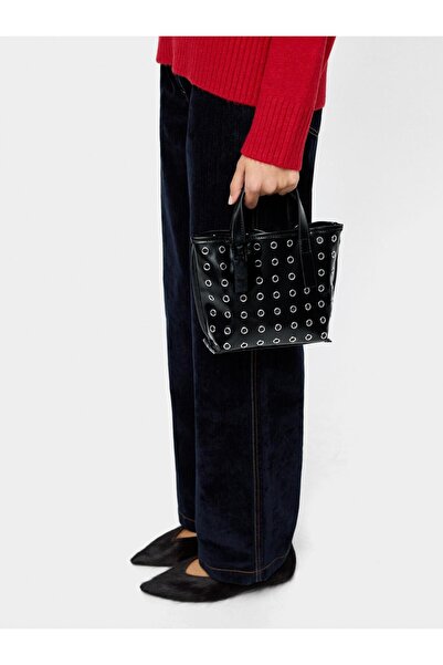 PARFOIS Zımba Detaylı İç Cepli Tote Çanta