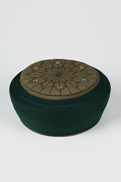 Sarıkhane Student Yarn - Green Fabric - Green Headscarf - Plain Wrap - Bird's...