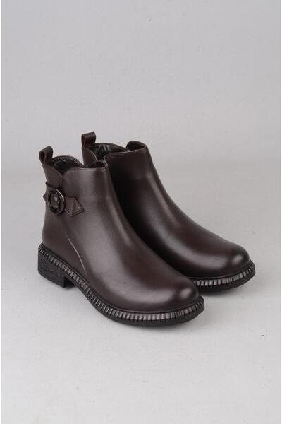 SEÇ KUNDURA SEÇ 20913-1 HAKİKİ DERİ BİLEKTEN KADIN BOT KAHVE