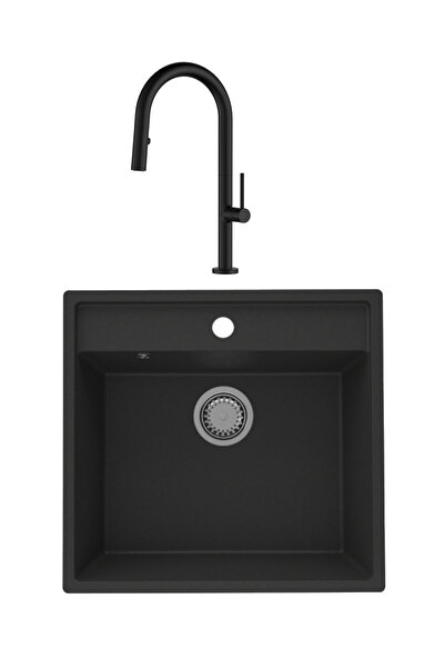 SanDonna SET CHIUVETA BUCATARIE SELENA NEGRU + BATERIE CHARLOTTE NEGRU