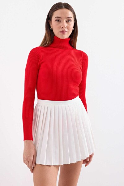 onno style women Fiber-Filled Fishman's Collar Basic Sweater