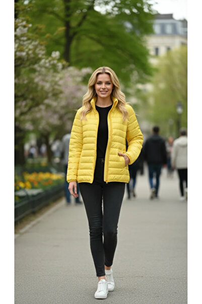 SİERRA TEKSTİL Sierra Otantik Kadın Şişme Mont – Dik Yaka Fermuarlı, Kapitone Detaylı, Kışlık Outdoor mont