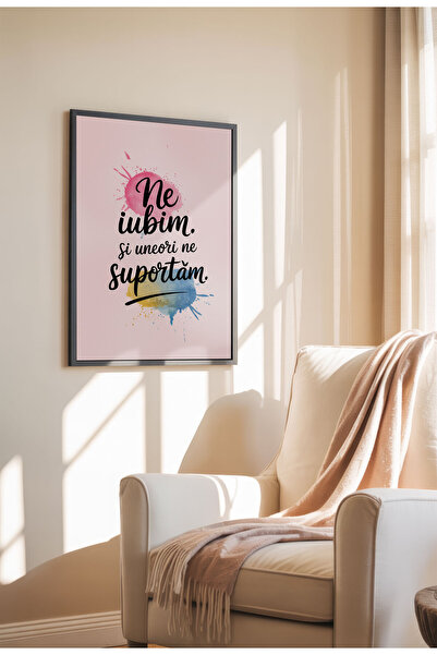 21mxm Unframed Romanian Quote Canvas Poster - Digital Print - Uneori Ne Suportam