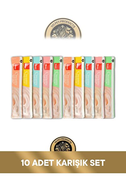 Wanpy 10'lu Karışık Kedi Krema Ödül Maması 10x14 gr