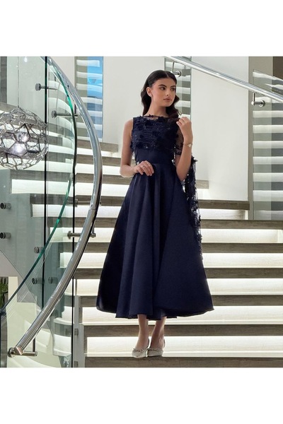 ZOHRAN فستان أنيق بالون الكحلي