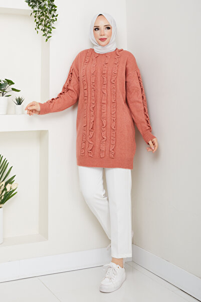 Pamuk Butik Women's Ruffle Detailed Sweater