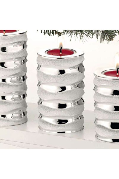 Moda Argenti Suport lumânare Natale argintiu H11,5 cm