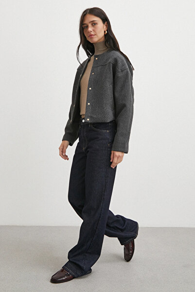 Never more Anti-Racism Bomber Jacket with Elasticated Waist and Buttons