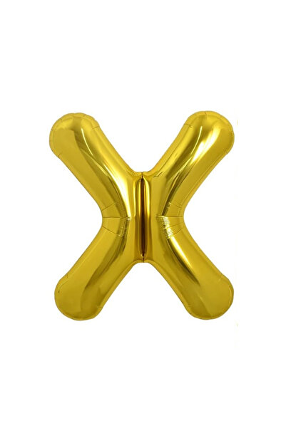 SDEPOT Balon folie metalică ®, litera X, auriu, 40 cm