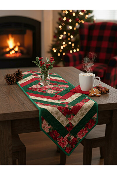 Ays Quilt مفرش طاولة مزخرف بتصميم السنة الجديدة |   تصميم مخصص مصنوع يدويًا