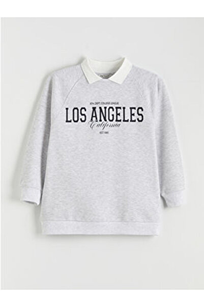 LC Waikiki Lcw Modestgri Printed Women's Thick Sweatshirt Tunic