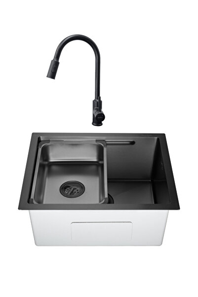 SanDonna KITCHEN SINK SET HD5040 BLACK + CAMI MIXER, BLACK