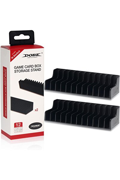 Generic CD Case and Nintendo Switch Game Card Storage Holder Base, Holds 24 Cases, Set of 2