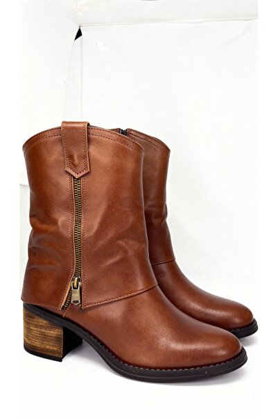 LİTTLETHİNGS Kadın Fermuarlı Kahverengi Bot