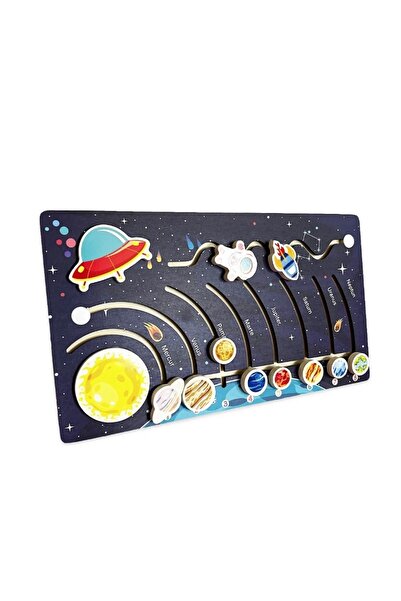 OEM Wooden Educational Toy – Interactive Solar System (Romanian)