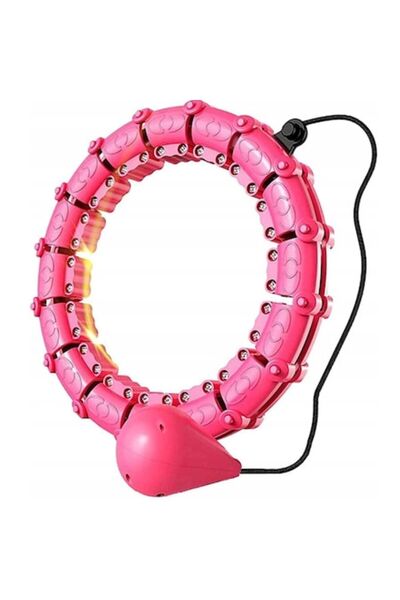 Hikey Inel Hula Hoop cu greutăți pentru slăbit, roz,