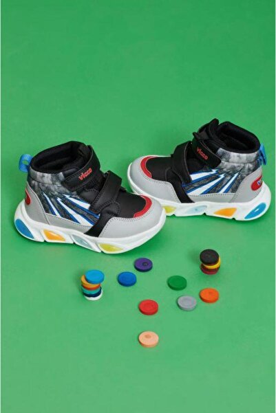 Vicco David Children's Double Velcro Lighted Lightweight Sports Boots 946.25K.420