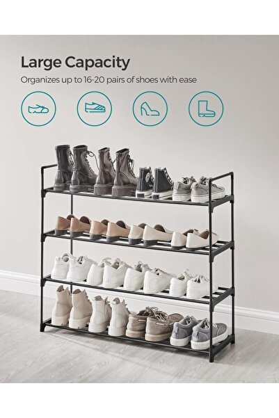 Talis Shoe Songmics Black 30x92x74 cm