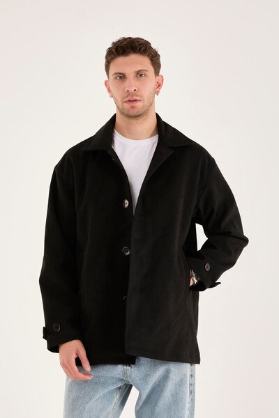 Rocqerx X-2027 Lined Buttoned Cashmere Coat