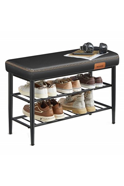 Talis Chest hallway bench with storage, Vasagle, Black, 80x30x50 cm