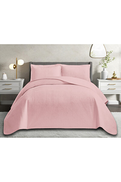 GOBLETTE HOME Sofi̇a Series Double Quilted Bedspread - Modern Patterned Gray ...