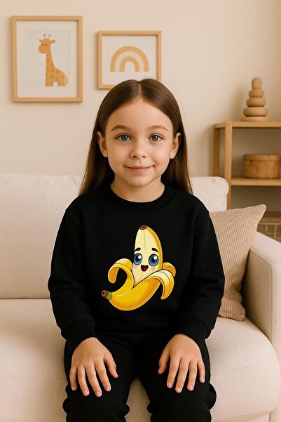 playwear Παιδικό Βαμβακερό Σετ Φούτερ με Στάμπα ΜΠΑΝΑΝΑΣ 3- 4 -5 -6 -7 -8 -9 ...