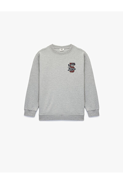 Koton Long Sleeve Crew Neck Printed Sweatshirt