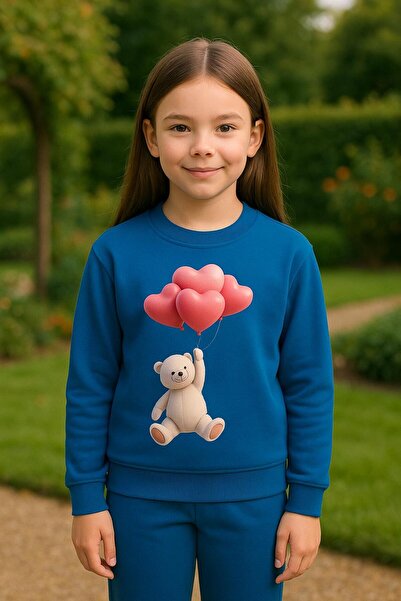 playwear Παιδικό βαμβακερό σετ φούτερ με στάμπα HEART BALLOON BEAR για ΗΛΙΚΙΕ...