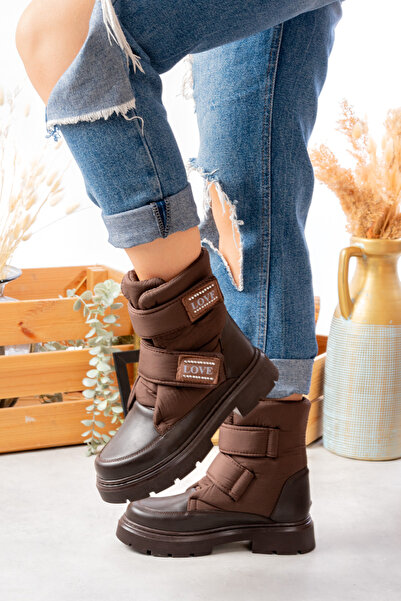 LEYDİ SHOES Mi̇la Women's Boots with Velcro