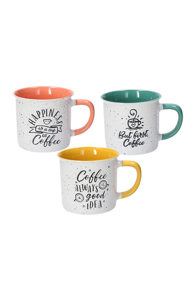 Tognana 350 ml Happy Coffee Mug, Des Arts Collection