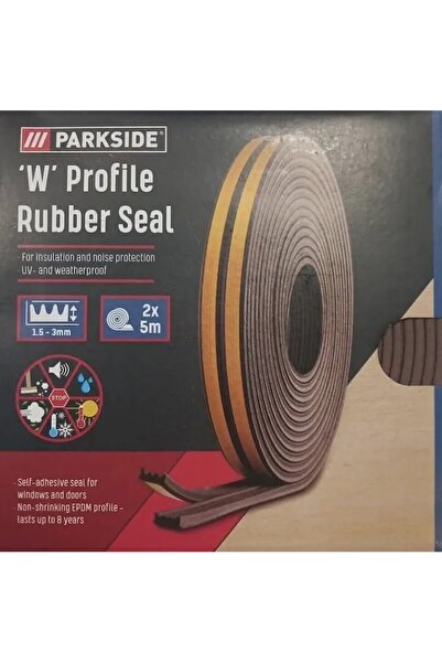 PARKSIDE Self-adhesive seal for doors and windows, 5 m, profile W, brown