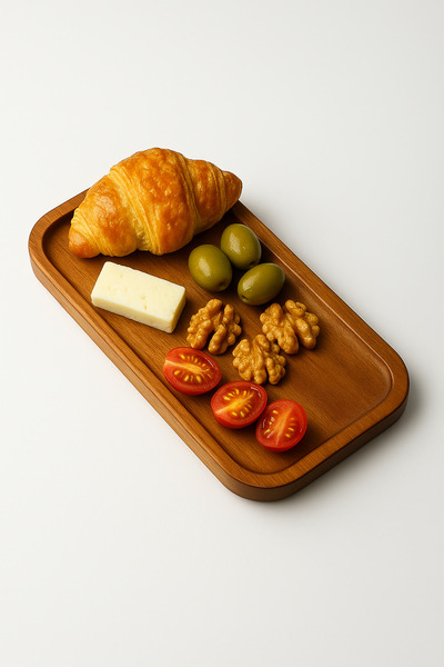 BursaYıldızAhşap Doğal Sapelli Ahşap Servis Tabağı Bakteri Barındırmaz El İşç...