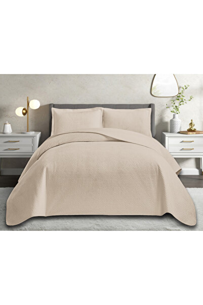 GOBLETTE HOME غطاء سرير مبطن مزدوج من سلسلة صوفيا - نمط عصري باللون الرمادي (...