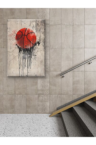 ESLEM Spor Basketbol Topu Temalı Kanvas Tablo – Kaliteli Baskı Modern ve Enerjik Dekoratif Duvar Sanatı