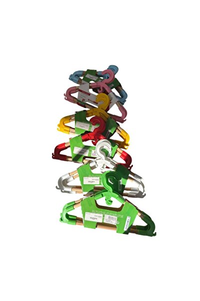 Global-Store Set de 3 umerașe din lemn Global Store - multicolore