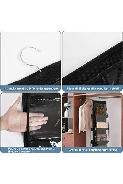 OEM Set of 2 Kyylz bag holders, 117 x 16 x 35 cm, textile, black