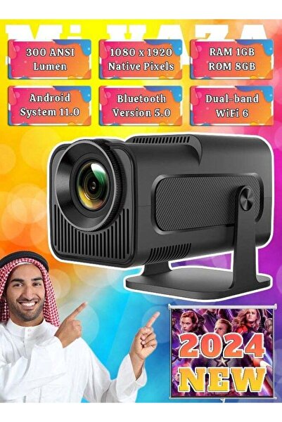 BORTONY Smart 5G Portable Projector HD 1080P - 4K Support, WiFi6, BT5.0, Android 11, 150-inch